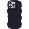 Phonesta Wavy Silicone Back Cover hoesje voor Apple iPhone 16 Pro Max - Zwart