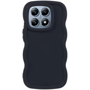 Phonesta Wavy Silicone Back Cover hoesje voor Xiaomi 14T - Zwart