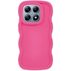 Phonesta Wavy Silicone Back Cover hoesje voor Xiaomi 14T Pro - Hot Pink
