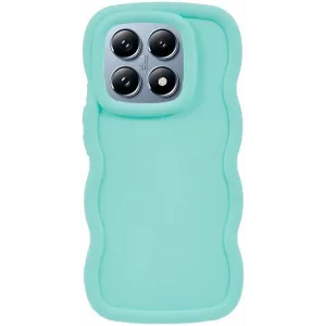 Phonesta Wavy Silicone Back Cover hoesje voor Xiaomi 14T Pro - Mintgroen