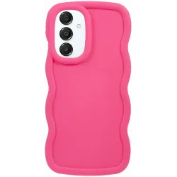 Phonesta Wavy Silicone Back Cover hoesje voor Samsung Galaxy A16 - Hot Pink