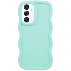 Phonesta Wavy Silicone Back Cover hoesje voor Samsung Galaxy A16 - Mintgroen
