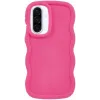 Phonesta Wavy Silicone Back Cover hoesje voor Samsung Galaxy A36/A56 - Hot Pink