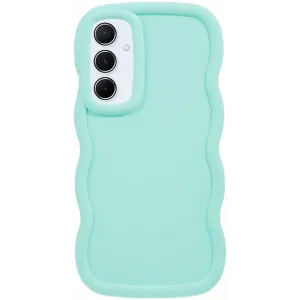 Phonesta Wavy Silicone Back Cover hoesje voor Samsung Galaxy S24 FE - Mintgroen