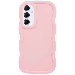 Phonesta Wavy Silicone Back Cover hoesje voor Samsung Galaxy S24 FE - Roze