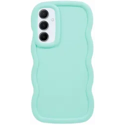 Phonesta Wavy Silicone Back Cover hoesje voor Samsung Galaxy S25/S24 - Mintgroen