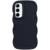 Phonesta Wavy Silicone Back Cover hoesje voor Samsung Galaxy S25/S24 - Zwart