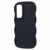 Phonesta Wavy Silicone Back Cover hoesje voor Samsung Galaxy S25/S24 - Zwart 3