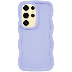 Phonesta Wavy Silicone Back Cover hoesje voor Samsung Galaxy S25 Ultra - Paars