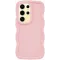 Phonesta Wavy Silicone Back Cover hoesje voor Samsung Galaxy S25 Ultra - Roze