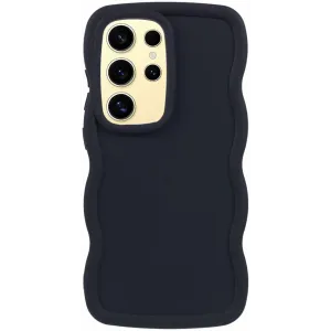 Phonesta Wavy Silicone Back Cover hoesje voor Samsung Galaxy S25 Ultra - Zwart