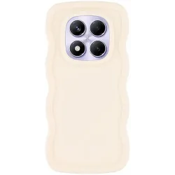 Phonesta Wavy Silicone Back Cover hoesje voor Xiaomi Redmi Note 14 Pro 4G - Beige