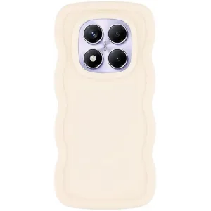 Phonesta Wavy Silicone Back Cover hoesje voor Xiaomi Redmi Note 14 Pro 4G - Beige