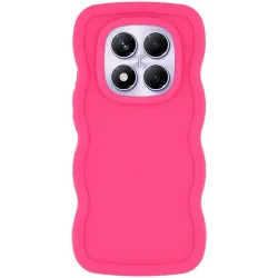 Phonesta Wavy Silicone Back Cover hoesje voor Xiaomi Redmi Note 14 Pro 4G - Hot Pink