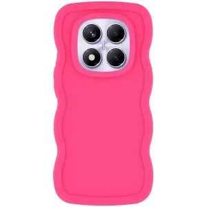 Phonesta Wavy Silicone Back Cover hoesje voor Xiaomi Redmi Note 14 Pro 4G - Hot Pink