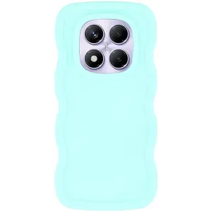Phonesta Wavy Silicone Back Cover hoesje voor Xiaomi Redmi Note 14 Pro 4G - Mintgroen