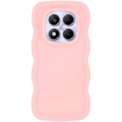 Phonesta Wavy Silicone Back Cover hoesje voor Xiaomi Redmi Note 14 Pro 4G - Roze