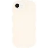 Phonesta Wavy Silicone Back Cover hoesje voor Apple iPhone 17e/16e - Beige