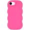 Phonesta Wavy Silicone Back Cover hoesje voor Apple iPhone 17e/16e - Hot Pink