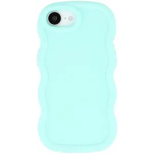 Phonesta Wavy Silicone Back Cover hoesje voor Apple iPhone 17e/16e - Mintgroen