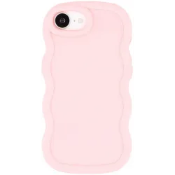 Phonesta Wavy Silicone Back Cover hoesje voor Apple iPhone 17e/16e - Roze