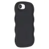 Phonesta Wavy Silicone Back Cover hoesje voor Apple iPhone 17e/16e - Zwart 2