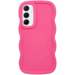 Phonesta Wavy Silicone Back Cover hoesje voor Samsung Galaxy A35 - Hot Pink