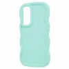 Phonesta Wavy Silicone Back Cover hoesje voor Samsung Galaxy A35 - Mintgroen 3
