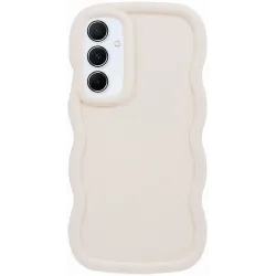 Phonesta Wavy Silicone Back Cover hoesje voor Samsung Galaxy A55 - Beige