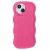 Phonesta Wavy Silicone Back Cover hoesje voor Apple iPhone 15 - Hot Pink 3