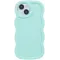 Phonesta Wavy Silicone Back Cover hoesje voor Apple iPhone 15 - Mintgroen