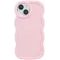 Phonesta Wavy Silicone Back Cover hoesje voor Apple iPhone 15 - Roze