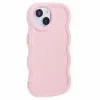 Phonesta Wavy Silicone Back Cover hoesje voor Apple iPhone 15 - Roze 3