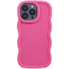 Phonesta Wavy Silicone Back Cover hoesje voor Apple iPhone 15 Pro - Hot Pink