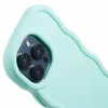 Phonesta Wavy Silicone Back Cover hoesje voor Apple iPhone 15 Pro - Mintgroen 6