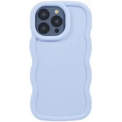 Phonesta Wavy Silicone Back Cover hoesje voor Apple iPhone 15 Pro - Paars