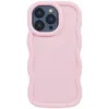 Phonesta Wavy Silicone Back Cover hoesje voor Apple iPhone 15 Pro - Roze