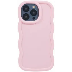 Phonesta Wavy Silicone Back Cover hoesje voor Apple iPhone 15 Pro - Roze