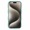 Phonesta Wavy Silicone Back Cover hoesje voor Apple iPhone 15 Pro Max - Mintgroen 2