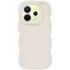 Phonesta Wavy Silicone Back Cover hoesje voor Xiaomi Redmi Note 14 4G - Beige