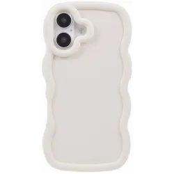 Phonesta Wavy Silicone Back Cover hoesje voor Apple iPhone 17 - Beige
