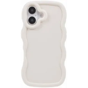 Phonesta Wavy Silicone Back Cover hoesje voor Apple iPhone 17 - Beige