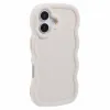 Phonesta Wavy Silicone Back Cover hoesje voor Apple iPhone 17 - Beige 2