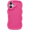 Phonesta Wavy Silicone Back Cover hoesje voor Apple iPhone 17 - Hot Pink