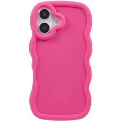 Phonesta Wavy Silicone Back Cover hoesje voor Apple iPhone 17 - Hot Pink