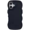 Phonesta Wavy Silicone Back Cover hoesje voor Apple iPhone 17 - Zwart