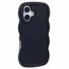 Phonesta Wavy Silicone Back Cover hoesje voor Apple iPhone 17 - Zwart 2