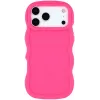Phonesta Wavy Silicone Back Cover hoesje voor Apple iPhone 17 Pro - Hot Pink