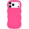 Phonesta Wavy Silicone Back Cover hoesje voor Apple iPhone 17 Pro - Hot Pink