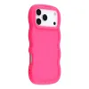Phonesta Wavy Silicone Back Cover hoesje voor Apple iPhone 17 Pro - Hot Pink 2